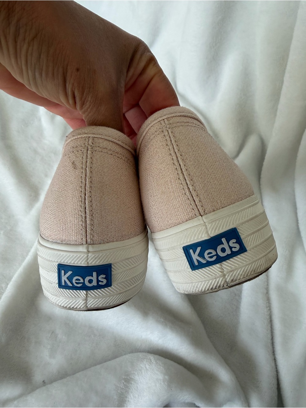 Keds Canvas Low-Top Sneakers in Dusty Pink - Picture 4 of 5